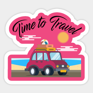 Time to travel Sticker